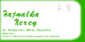hajnalka nerey business card