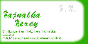 hajnalka nerey business card